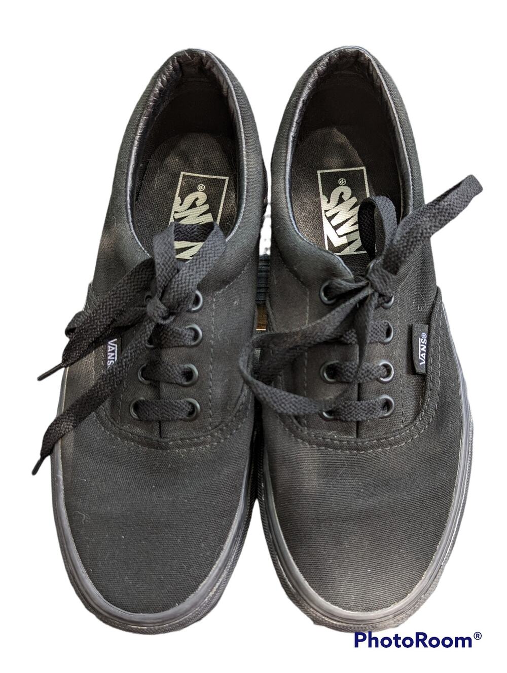 NWOT VANS Era Black Canvas Low Top Lace Up Shoe Skater Sneaker Boys 5/Womens 6.5